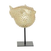 Gold Puffer Fish Sculpture