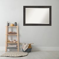 Espresso Plank Beveled Mirror