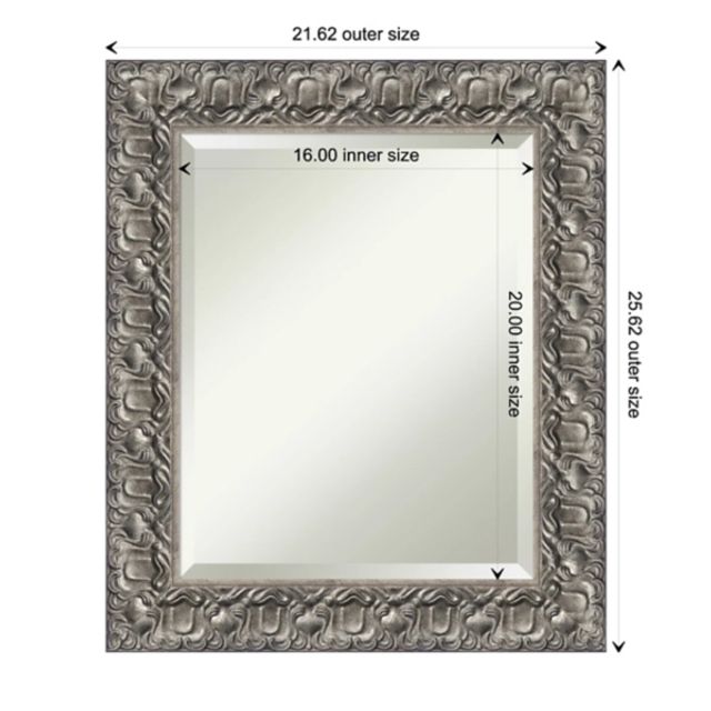 Single Silver Teardrop Panel Mirror, 6.25x58.75