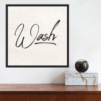 Tan and Black Wash Laundry Framed Wall Plaque