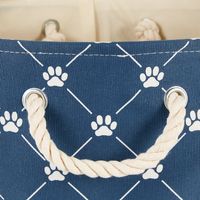 Navy Paw Trellis Rectangle Basket, 14 in.