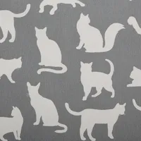 Gray Cats Meow Rectangular Storage Bin, 14 in.