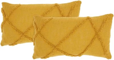 Tufted Diamond Lumbar Pillows