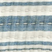 Deep Blue Pick Stitch Stripe King Quilt
