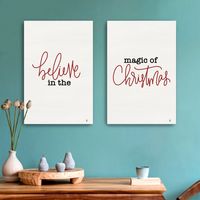 Red Magic of Christmas Believe 2-pc. Art Print Set