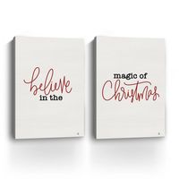 Red Magic of Christmas Believe 2-pc. Art Print Set