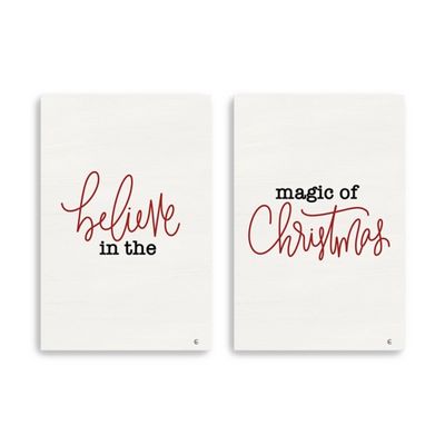 Red Magic of Christmas Believe 2-pc. Art Print Set