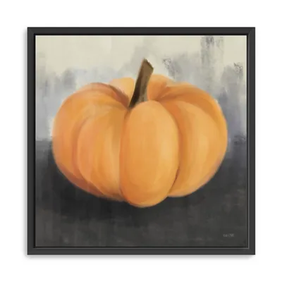 Orange Pumpkin Framed Giclee Canvas Art Print