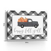 Buffalo Check Happy Fall Truck Giclee Canvas Print