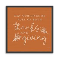 Orange May Our Lives Giclee Canvas Wall Plaque