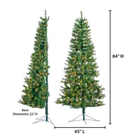 7 ft. Pre-Lit Glenwood Corner Christmas Tree