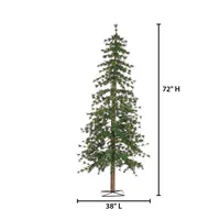 6 ft. Pre-Lit Natural Alpine Christmas Tree