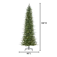 9 ft. Pre-Lit Slim Dover Pine Christmas Tree