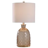 Amber Tinted Glass Jar Table Lamp