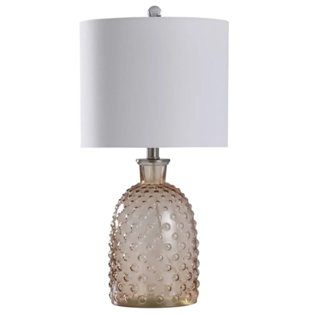 Amber Tinted Glass Jar Table Lamp