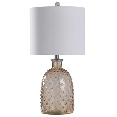 Amber Tinted Glass Jar Table Lamp