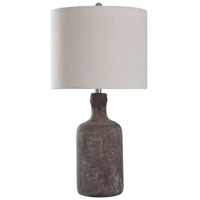Gray Concrete Jug Table Lamp