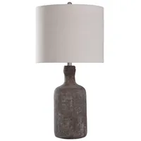Gray Concrete Jug Table Lamp