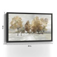 Trail Under The Trees Framed Giclee Canvas Print