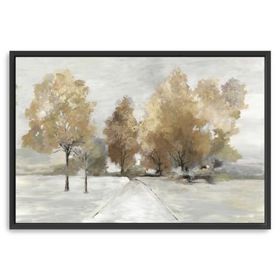Trail Under The Trees Framed Giclee Canvas Print