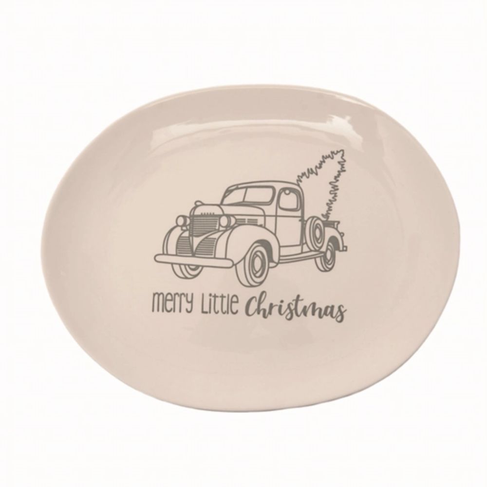 Merry Little Christmas Truck Serving Platter