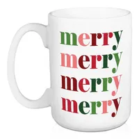 Merry Stripes Mugs, Set of 2