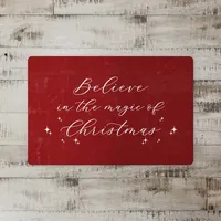Red Believe in the Magic of Christmas Floor Mat
