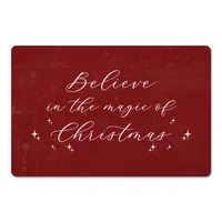 Red Believe in the Magic of Christmas Floor Mat