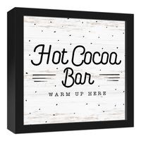 Framed Hot Cocoa Bar Christmas Canvas Wall Plaque