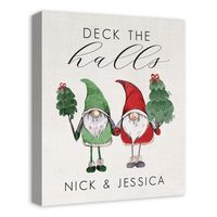 Personalized Deck the Halls Gnome Wall Plaque