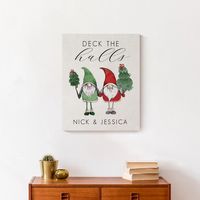 Personalized Deck the Halls Gnome Wall Plaque