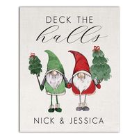 Personalized Deck the Halls Gnome Wall Plaque