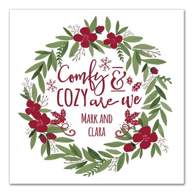 Personalized Comfy & Cozy Are We Wall Plaque
