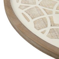 Natural Carved Wood Medallion Round Wall Plaque