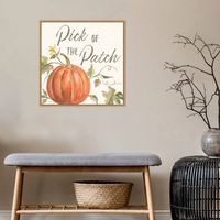 Orange Pick of the Patch Framed Canvas Art Print