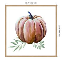 Scenic Pumpkin Watercolor Framed Wall Art