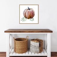 Scenic Pumpkin Watercolor Framed Wall Art