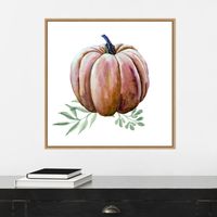 Scenic Pumpkin Watercolor Framed Wall Art