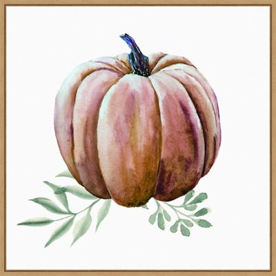 Scenic Pumpkin Watercolor Framed Wall Art