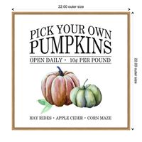 Watercolor Pick Your Own Pumpkins Framed Wall Art