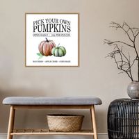 Watercolor Pick Your Own Pumpkins Framed Wall Art