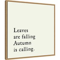 Leaves Are Falling Poem Framed Wall Art