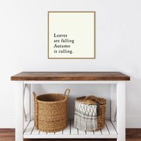 Leaves Are Falling Poem Framed Wall Art