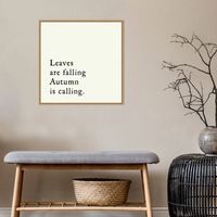 Leaves Are Falling Poem Framed Wall Art