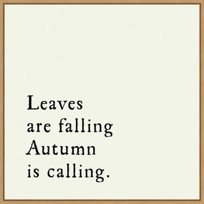 Leaves Are Falling Poem Framed Wall Art