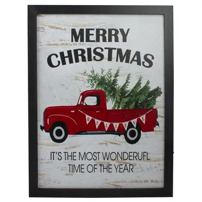 Wonderful Christmas Tree Truck Christmas Wall Art