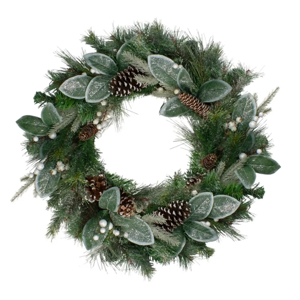 Glitter Frost Berry Pine Christmas Wreath
