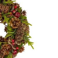 Green and Brown Pinecone Mini Wreath