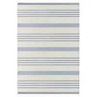 Blue Modern Stripes Outdoor Area Rug, 4x6