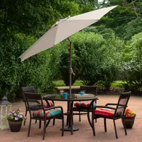 Taupe Tilt Hand Crank Outdoor Umbrella